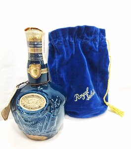 【未開栓】布袋付き　ロイヤルサルート 21年 青陶器ボトル RoyalSaluto Blue 21YEARS OLD SCOTCHWISKY 700ml(約1256g) 40%【送料別】IA1387