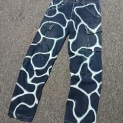 一点物 paint pants ペイントデニム 立体裁断 カーゴパンツ