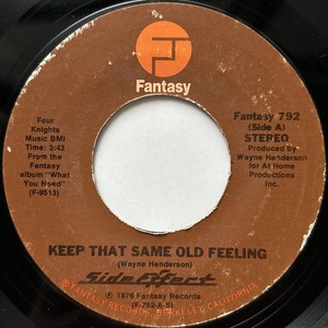 【試聴 7inch】Side Effect / Keep That Same Old Feeling 7インチ 45 muro koco フリーソウル Cusaders Wayne Henderson