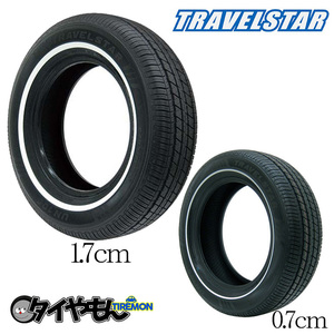 トラベルスター UN106 155/80R13 155/80-13 79T ホワイトリボン 1.3cm 13インチ 4本セット TRAVELSTAR 輸入 サマータイヤ