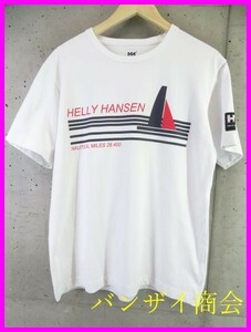 【送料300円可】9160s2◆良品です◆吸汗速乾◆HELLY HANSEN ヘリーハンセン セーリング 半袖Tシャツ L/アウトドアジャケット/ポロシャツ