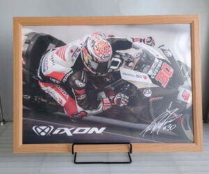 【MotoGP】LCR Honda IDEMITSU ＃30 中上貴晶 A3サイズ額入りポスター(非売品) ★出光 ホンダ HRC RC213V Takaaki Nakagami IXON モトGP