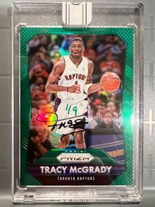 鬼レア Jersey No.1/9枚限定直書 Green Prizm Auto 15 Panini Replay Tracy McGrady トレイシー・マグレディ NBA サイン Sealed シール付