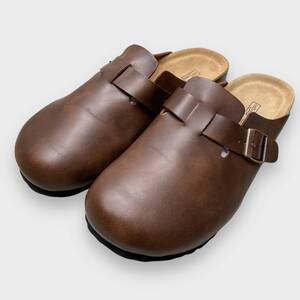 送料無料☆美品☆BIRKENSTOCK☆ビルケンシュトック☆ボストン☆ドイツ製☆クロッグ☆レザーサンダル☆ブラウン☆ナロータイプ☆26cm☆N24M