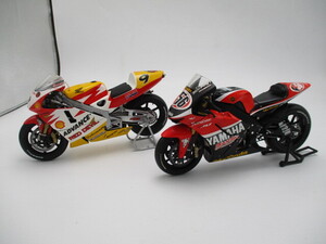 ★☆バイク　プラモデル　ダイキャスト　ミニカー　ホンダ　HONDA　RED　DEVIL　ヤマハ　YAMAHA　DANTIN　2台セット☆★