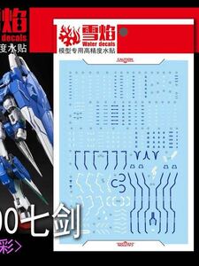 RG 1/144 ダブルオーガンダム　セブンソード用蛍光水転写式デカール　並行輸入品