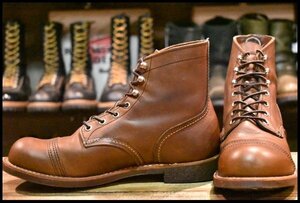 【7.5D 美品 21年】レッドウィング 8111 アイアンレンジャー 茶 アンバー ハーネス キャップトゥ ブラウン ブーツ redwing HOPESMORE