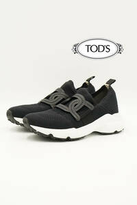 TOD’S トッズ レザー パッチロゴ ニット スニーカー size 36 23cm 0608572