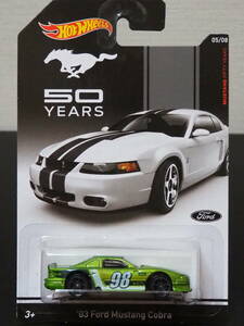 HOT WHeeLs 03 FORD MUSTANG COBRA 50th メタリック フォード ムスタング コブラ ミニカー LIMITED ５０周年記念 限定 ホットウィール