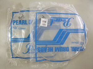 ◆◇PEARL パール ドラム用ヘッド CC-13・ST-13 13インチ (33㎝）2枚◆新品未使用品◇◆