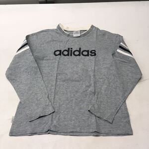 送料無料★adidas アディダス★長袖Tシャツ　トップス　ロンT★キッズ　140 子供★グレー　#50807sNj99