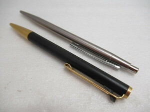 MONT BLANC モンブラン ボールペン おまとめ2本 NOBLESSE ノブレス シルバーカラー / スライド式 ブラック＆ゴールドカラー USED　