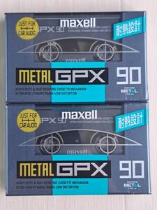 新品未開封 デッドストック maxell METAL GPX 90分 2本セット メタル メタルポジション マクセル カセットテープ