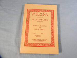 o) 教本 ソルフェージュ MELODIA A COUSE IN SIGHT-SINGING SOLFEGGIO ※ページ離れ、書き込みあり[2]7654