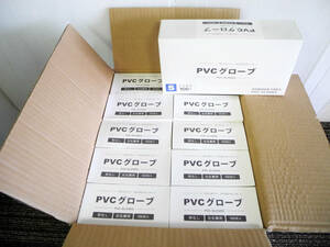 ●未使用 100枚入×10箱 Sサイズ PVCグローブ 塩化ビニール手袋 粉なし 左右兼用/掃除 介護 衛生作業 園芸 ペットの世話 一般軽作業