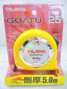 ☆②新品 未開封 Tajima/タジマ GOATU25 剛厚 5.0m スケール 剛厚ロック25 GAL25-50BL メートル両面目盛 巻尺(A113011)