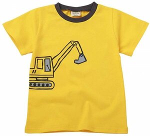 子供服 tシャツ キッズ服 トップス 半袖 Uネック 男の子 女の子 100% 綿 カットソー 寝間着 お出かけ 半袖 Tシャツ キッズ 130サイズ 黄色