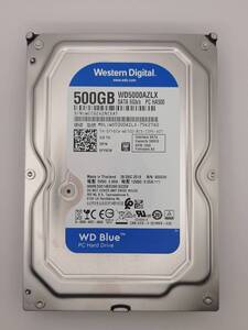 【中古動作品】Western Digital 3.5インチHDD SATA(Serial ATA) 500GB WD5000AZLX-75K2TA0 使用時間 11252時間