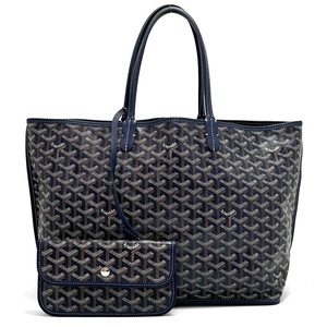 ゴヤール GOYARD アンジュPM リバーシブル トートバッグ PVC ネイビー 【68835】