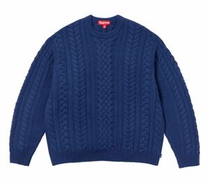 Supreme Applique Cable Knit Sweater XL