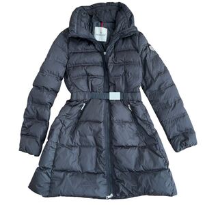 ¥1〜 MONCLER モンクレール ダウン ジャケット コート アウター グレー系ベルト付き ロゴ 国内販売品 RN 116347 難あり現状品