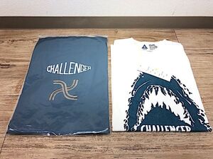 12/222【未使用】 新品未使用 Tシャツ CHALLENGER タグ付 ジョーズ柄 サイズＬ ホワイト チャレンジャー