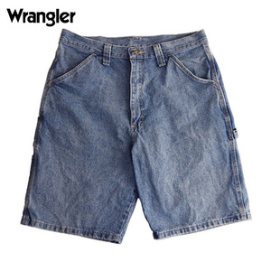 【980円スタート】USA 古着 Wrangler ラングラー デニムパンツ ペインターパンツ ジーパン ハーフパンツ ジーンズ 半ズボン W32 CE0047