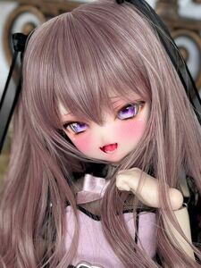  ＊luceluce＊ DDH-27 セミホワイト肌 ソフビ盛りカスタムヘッド＋舌パーツ2種類＋レジンアイ3種 やや難あり