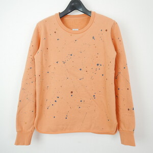 16AW 16FW visvim ビズビム DRIPS VTG CREW L/S(J.P.N.D.) コットン 長袖 ドリップ ペイント スウェット カットソー ORANGE 1