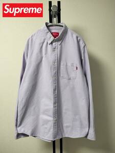 Supreme/シュプリーム/Oxford Shirt/オックスフォードシャツ/胸ポケットピスネーム/ボタンダウン/SIZE L