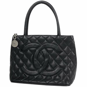 シャネル CHANEL 復刻トート ハンドバッグ ココマーク キャビアスキン ブラック A01804 レディース 【中古】