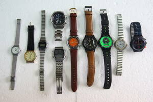 腕時計 まとめて10個セット Swatch Swiss/dunhill/Cosmo Wave/Beans/Alba/Wired/Avenue/Calvin Klein/Casio 