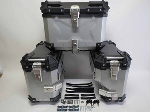 V-STROM650 1000 1050 V-ストローム650/1000/1050 2017- サイドキャリア＆サイドBOX-B&リアBOX-B 5点セット黒銀【car-vs650-1-e】