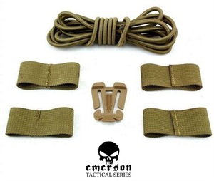 【定形外可】EMERSON TACTICAL DIY DECK KIT for Fast Hermet バンジーコード ショックコード【新品】エマーソン ファーストヘルメット