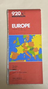 ミシュラン　1987年版　ヨーロッパ地図　ソ連　ユーゴスラビア　東ドイツ　レニングラード　Michelin 920番
