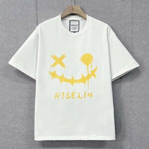 上級ヨーロッパ製※定価2万◆ブルガリア発※RISELIN 半袖Tシャツ コットン100％ 通気性 吸汗 快適 スウェット カジュアル シンプル 通学 M