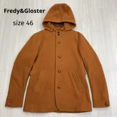 Fredy&Gloster ウール 100% フーディ コート Pコート 46