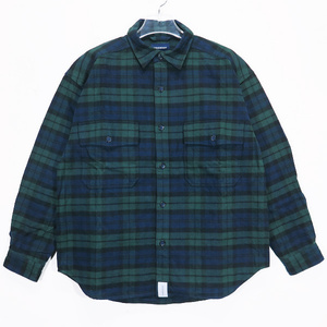 DESCENDANT ディセンダント 21AW CPOC PLAID LS SHIRT シーピーオーシー プレイド ロングスリーブ シャツ 長袖 グリーン Novk