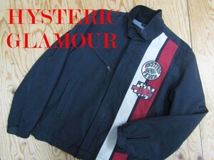 ★ヒステリックグラマー HYSTERIC GLAMOUR★メンズ ワッペン付き ナイロンレーシングジャケット★R61229017A