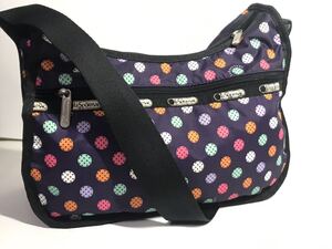 超美品　LeSportsac レスポートサック ショルダーバッグ 斜め掛け 水玉　模様