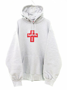 シュプリーム SUPREME 20AW Cross Box Logo Hooded Sweatshirt XL Heather Grey クロス ボックス ロゴ フーデッド スウェット パーカー 240