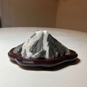 水石 富士山 盆石 小品盆栽 静岳石 鑑賞石