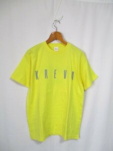 d302　KREVA　クレバのベスト盤　Tシャツ　綿100%　サイズM　黄色　25-8