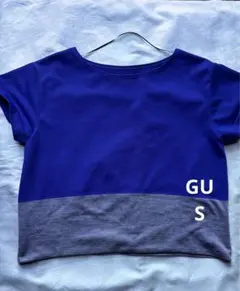 GU 切り替えTシャツ S