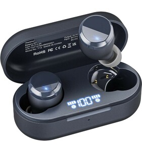 TOZO Tonal Dots (T12) ワイヤレスイヤホンBluetooth 5.3ENC ノイズキャンセリング 専用アプリ LEDディスプレイ電池残量表示/IPX8防水A50