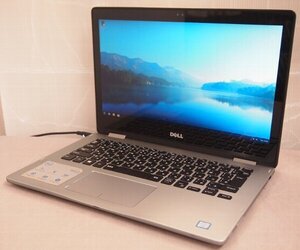 NoT736☆DELL INSPIRON 13 7368 液晶ヒンジ破損・バッテリー欠損ジャンク Core i7-6500U 2.5GHz/メモリ4GB/SSD欠/部品取り用に☆