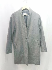 ◇ ZARA BASIC ウール混 薄手 カジュアル 通勤通学 長袖 コート サイズS グレー レディース E