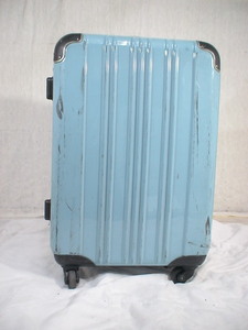 1678　水色 TSAロック付　鍵付　スーツケース　キャリケース　旅行用　ビジネストラベルバック