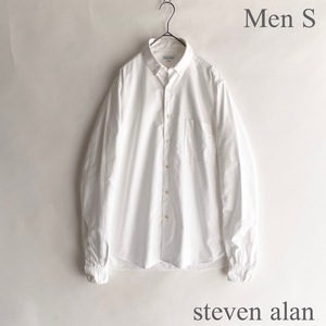 【美品】steven alan USA製 スティーブンアラン オックスフォードボタンダウンシャツ ショートボタンダウン ベーシック ホワイト size S sk