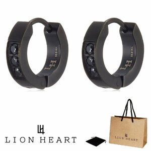 ライオンハート LION HEART 2点セット 両耳用 フープ ピアス LHMP004 LHMP004N サージカルステンレス 新品 正規品